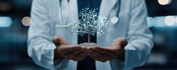 Holographic Tree: Scientist's Hand Creation
