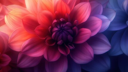 Obraz premium Close-up vibrant dahlia flower.