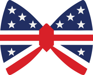 Obraz premium 4th of July Bow Silhouette Vector