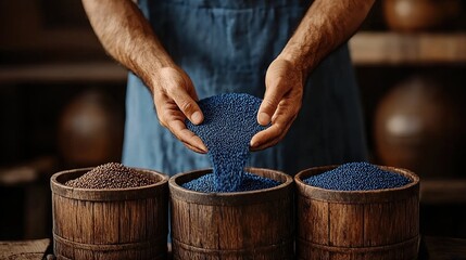 Natural Indigo Dye: Wooden Vat Extraction
