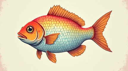 Fototapeta premium Colorful Fish Digital Art