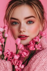 Fototapeta premium A person holding a bouquet of flowers, ideal for personal or business use