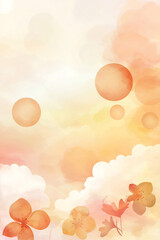  soft peach and cream watercolor wash