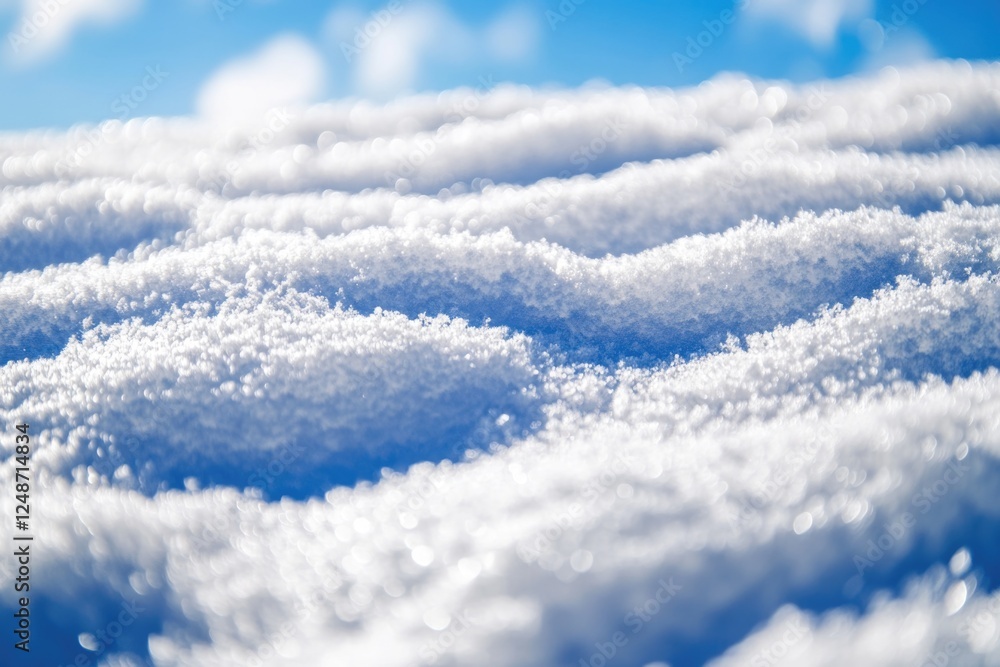 Poster a close-up view of a snow-covered surface with texture and patterns