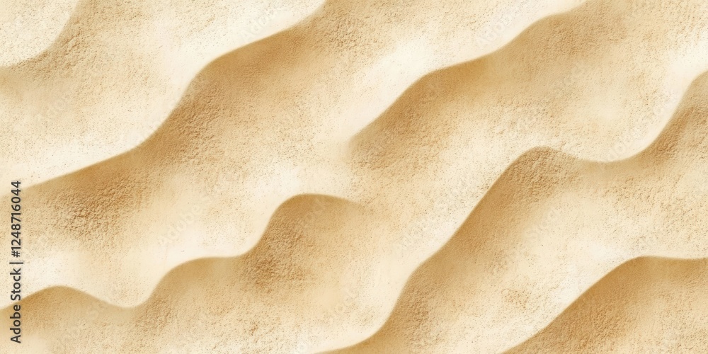Poster hyper-realistic close-up of sand dune background with wavy patterns and texture for nature and deser