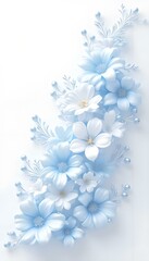 Graceful blue - white flowers. Great for wedding invites, cards, home decor. 