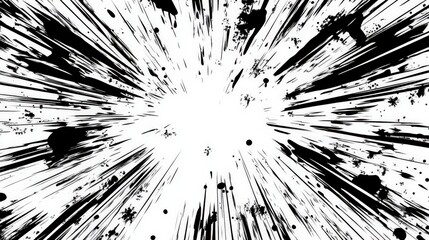 Dynamic Abstract Ink Splatters - Radial Graphic Design