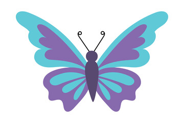 Butterfly with colorful wings. Vector illustration of an insect with beautiful colorful wings