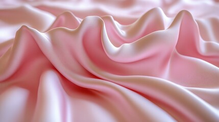 Fototapeta premium Draped pink silk fabric texture.