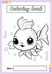 Coloring, Coloring Pages, Coloring Books, Color, Animals, Sea Animals, Bear, Deer, Fish, Education, Write, Draw, For Kids, Practice, Exercise, Worksheet, Test