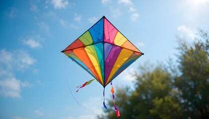 colorful kite flying in the sky