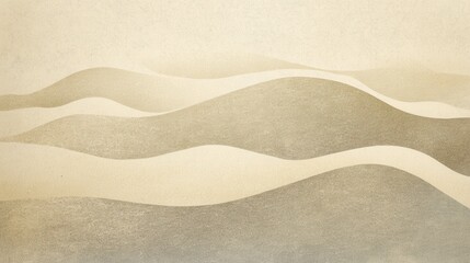Serene Desert Landscape: Abstract Beige and Gray Waves