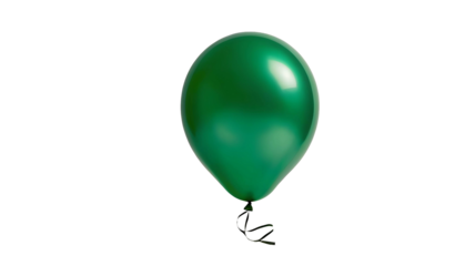 Bright green balloon isolated on transparent png background 