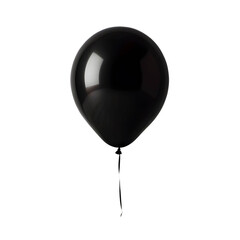 Black balloon isolated on transparent png background 