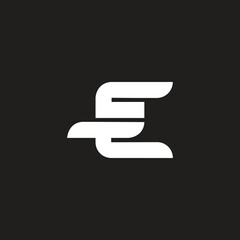 Alphabet letter CS or SC vector art icon logo design initial minimal and elegant awesome trendy professional logo design template on black background.