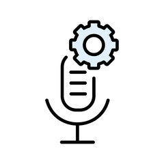 Podcasting Gear Icon Design