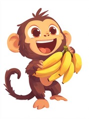 Obraz premium cartoon on black background