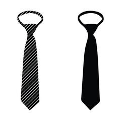 Set Of Ties Silhouette tuxedo Wedding Wearing Suit And Tie vector Illustration.