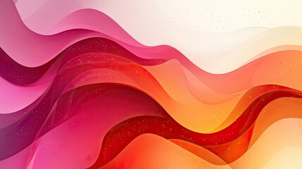Obraz premium Abstract waves in vibrant hues of pink, red, and orange creating a dynamic visual flow