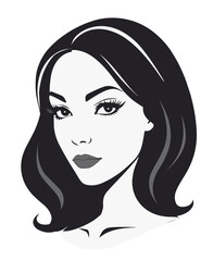 Sleek shoulder length with wave hairstyle 1970s