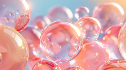 Ethereal Spheres Floating Dreamlike Bubbles Iridescent Orbs Abstract Artistic Display Light and Shadow