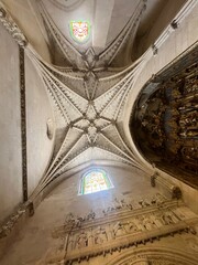 Fachada, puertas, techos y espacios incre&iacute;bles de la catedral de Burgos, Espa&ntilde;a.