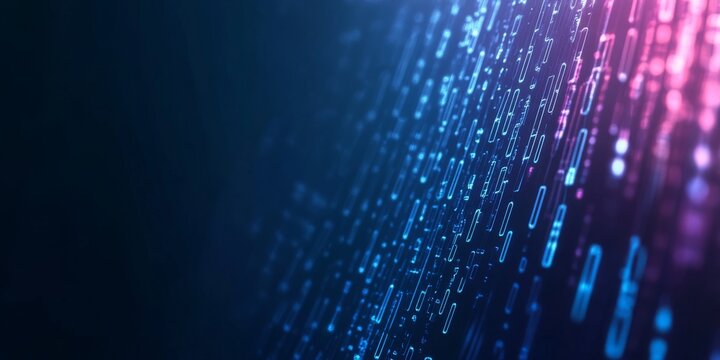 Digital Data Stream, Glowing, Abstract Background, Tech, Website
