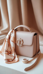 "Create luxury and soft fashion accessories, like silk scarves, soft leather handbags, and pastel-colored belts. Each accessory should feature exquisite details and stand out with its own identity."