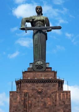 Yerevan, Armenia - July 25, 2023: The monument Mother Armenia in Yerevan