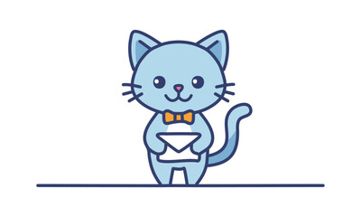 Cute Cat cartoon for print or use as poster, card, flyer , sticker or T Shirt