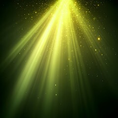 Stunning Asymmetric Green Light Burst with Beautiful Abstract Rays – A Mesmerizing Display of...