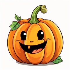 Professional Cute Halloween Pumpkin Clipart Isolated on White Background for Creative Designs
