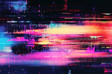Abstract digital glitch art background texture