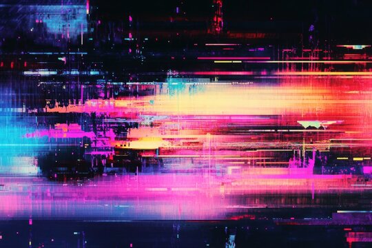 Abstract digital glitch art background texture