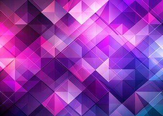 Obraz premium This vibrant abstract background features overlapping geometric shapes in shades of purple and pink