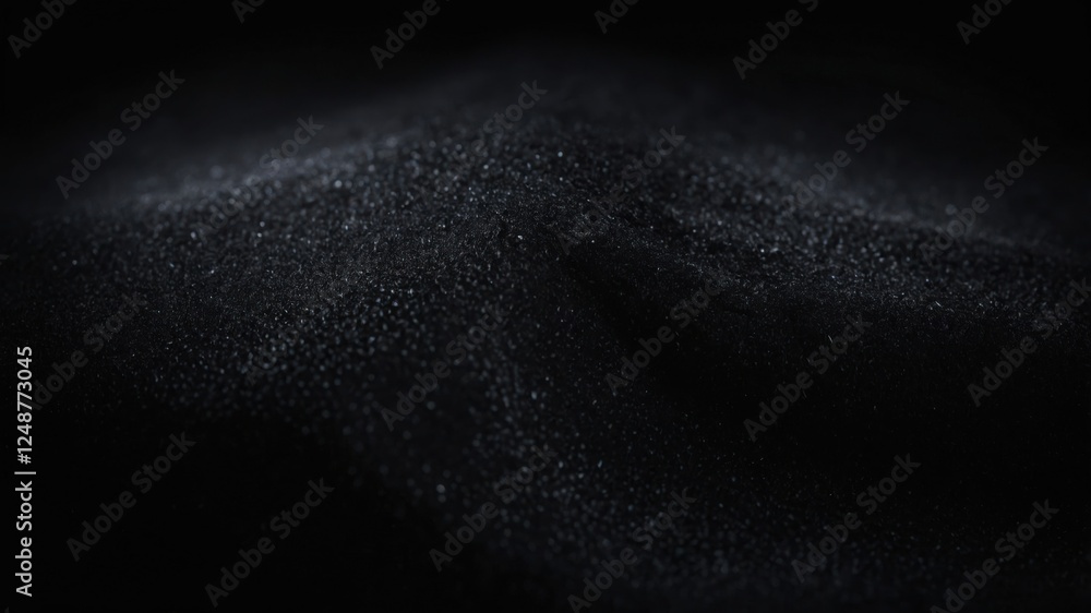 Poster Dark, mysterious texture of black material with subtle light and shadow creates a sense of depth and intrigue.