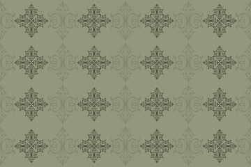 Damask seamless patterns feature intricate, symmetrical motifs inspired by floral or ornamental designs. Often elegant and timeless, they are ideal for sarong, clothing, wallpaper, print,  decorated.