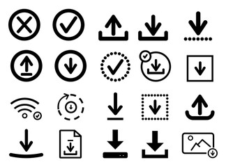 Download File - vector icons for website with arrow.