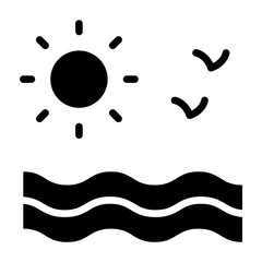 Sea Vector Glyph Icon Design