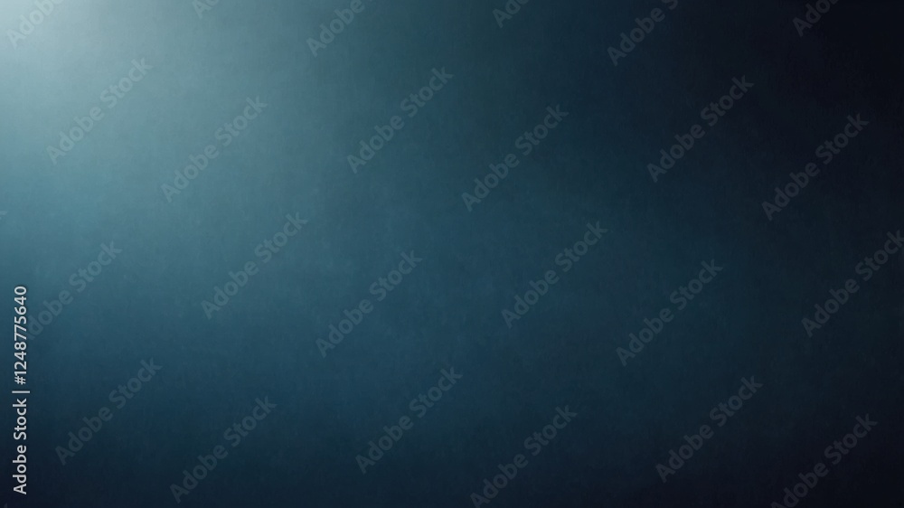 Poster an abstract blue gradient with diffused light creates depth, offering a serene and calming visual ex