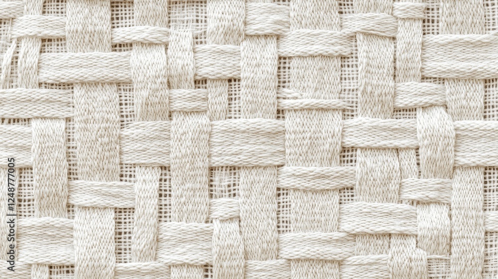Poster intricate weaving pattern featuring thick and thin threads
