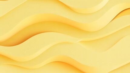 Obraz premium Abstract Yellow Wavy Graphic Design - Modern Art Background
