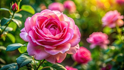 Daybreaker Rose: Captivating documentary photographs showcasing a vibrant pink climbing rose.