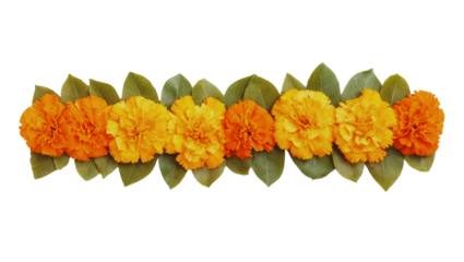 Marigold Flower rangoli Design for Diwali Festival , Indian Festival flower decoration

