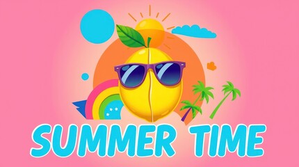 Cool Lemon Summertime Sunglasses Fun Design