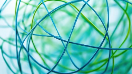 Colorful intertwined strands creating abstract patterns and textures