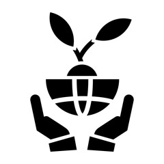 Eco Friendly Vector Glyph Icon Design