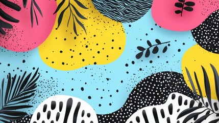 Tropical leaf abstract art, summer vibe background, design element