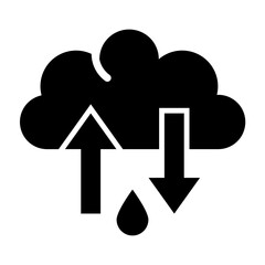 Carbon Cycle Vector Glyph Icon Design