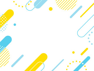 夏　ポップな青と黄色のキャンペーンバナー背景	